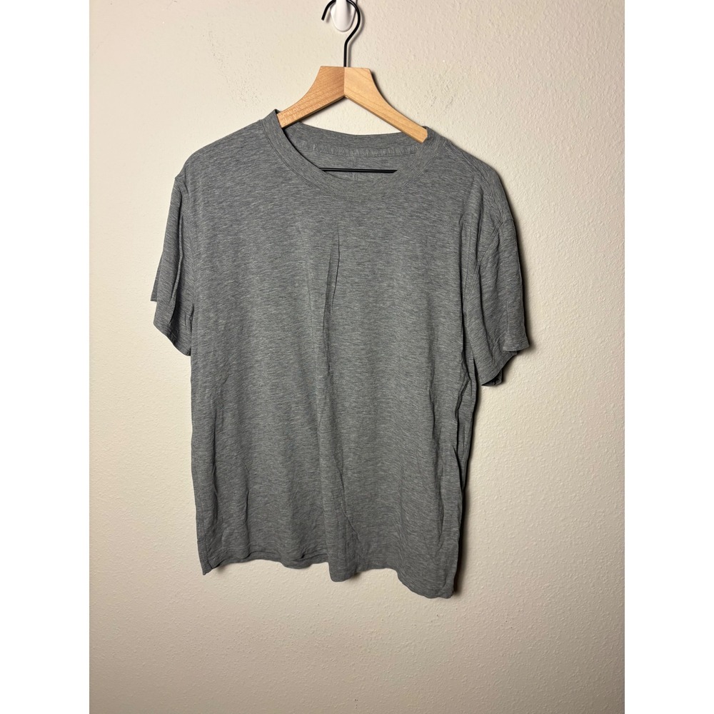 Lululemon All Yours Tee Heathered Gray Short Sleeve Relaxed Fit Shirt Size 12